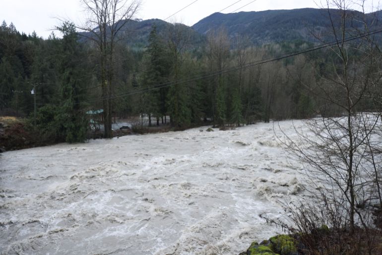 reuters_693bc951-1765525841 The Chilliwack River rages in the Fraser Valley after an atmospheric river brought heavy rains across the region and triggered evacuation alerts in Abbotsford and Chilliwack, British Columbia, Canada, December 11, 2025. REUTERS/Jesse Winter