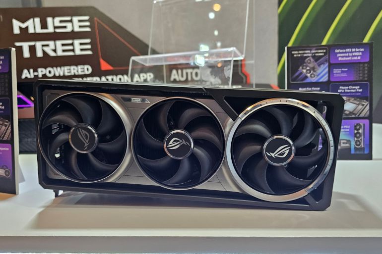 Las Vegas, USA – January 7th, 2025: CES 2025: Nvidia GeForce RTX 50 Series presented; Shutterstock ID 2577111551; purchase_order: aj; job: ; client: ; other: