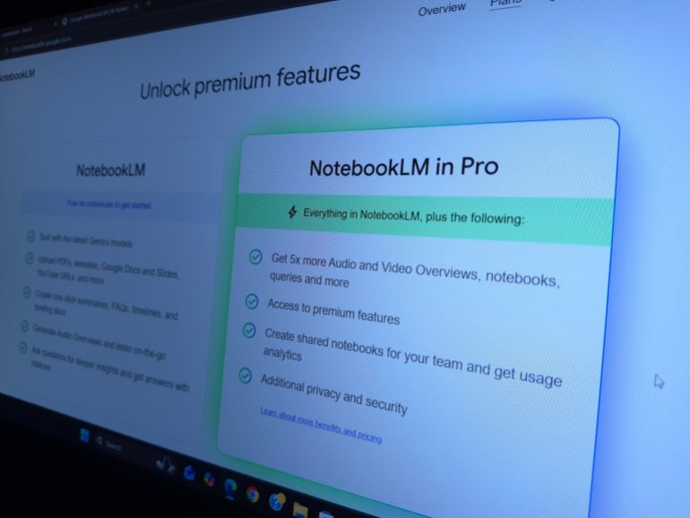 shutterstock_2707016453-1765279925 Bangalore, India - November, 18, 2025: Close up image of Google Notebook LM official website displaying "NotebookLM" and NotebookLM in Pro Subscription. Powered by Google Gemini 3. AI Technology.