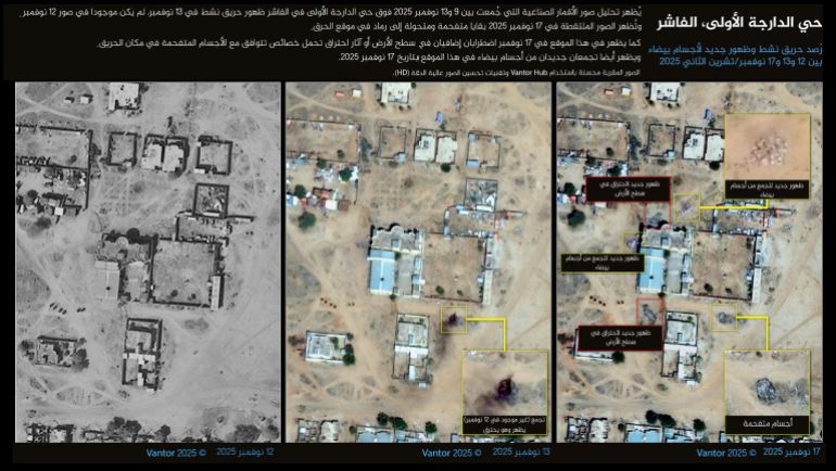 انفوغراف غرب الفاشر رصد حطام جديد ٢