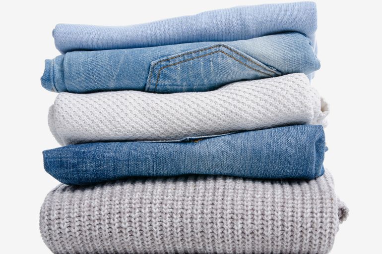 1268384791 Category ShutterStock, Shutter Stock, Beauty/Fashion, Objects File Type jpg Picture Size 3696 x 2777 Description Stack of clothing jeans sweaters on a white background isolation Keywords ShutterStock, Shutter Stock, basket, stack, attire, pants, pile, cotton, apparel, space, stripes, outfit, white, casual, garment, sweater, wardrobe, housework, group, shopping, textile, collection, light, background, fabric, clothing, detail, folded, colorful, cloth, full, denim, color, line, pattern, winter, jeans, retail, laundry, design, heap, dirty, business, texture, trousers, store, clean, clothes, shirt, blue, material, fashion