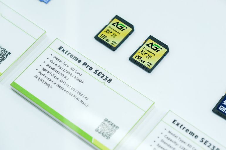 TAIPEI, TAIWAN, MAY 20 2025 – AGI showcases PCIe Gen5 SSDs, USB4 portable drives, and microSD Express cards at COMPUTEX 2025. Editorial use only