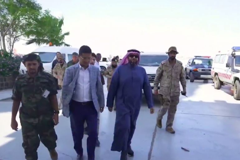 وصل المستشار فلاح_الشهراني مستشار قائد القوات المشتركة إلى العاصمة المؤقتة عدن المصدر:قوات درع الوطن