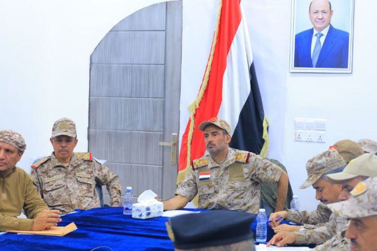 اجتماع عسكري موسع في محافظة مأرب المصدر: سبا نت