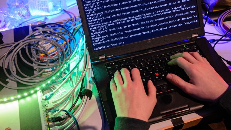 LEIPZIG, GERMANY - DECEMBER 27: A participant attends the 34C3 Chaos Communication Congress of the Chaos Computer Club on December 27, 2017 in Leipzig, Germany. The annual congress brings together hackers, bloggers, activists and other digital enthusiasts together from all the world for workshops and presentation on issues including cryptography, freedom of speech, security and privacy. (Photo by Jens Schlueter/Getty Images)