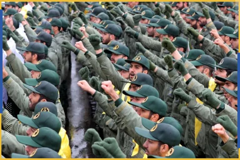 d8b5d988d8b1d8a9-d985d98ad8afd8a7d986-2022-04-24t104333-236 epa07367777 (FILE) - Members of Iranian revolutionary guards corps (IRGC) shout slogans during a ceremony marking the 40th anniversary of the 1979 Islamic revolution, at the Azadi (Freedom) square in Tehran, Iran, 11 February 2019 (Reissued 13 February 2019). According to IRGC official website (Sepahnews), a bombing that targeted a bus carrying members of Iran's Revolutionary Guard in the country's far southeast has killed at least 27 and injured 13. EPA-EFE/ABEDIN TAHERKENAREH