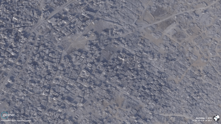 dsfsdf3d3d3d59-1765807527 فلسطين / صور فضائية: إسرائيل تواصل تدمير المنازل في غزة رغم اتفاق وقف إطلاق النار المصدر: بلانت