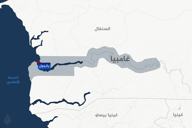 تصميم خاص خريطة غامبيا