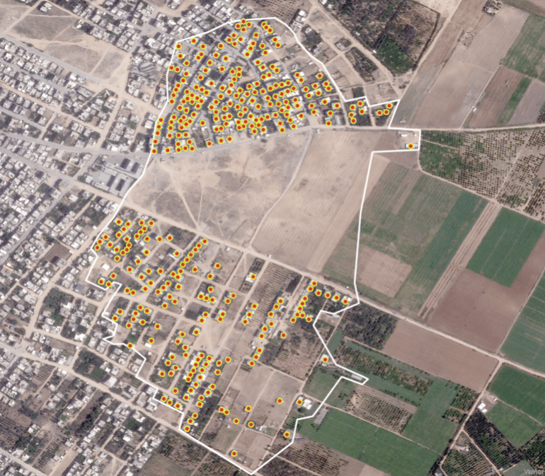 gaza454543557-1768140548 (صورة قبل الحرب للمنازل التي دُمرت وأُزيل ركامها في مدينة بيت حانون. يونيو 2023)