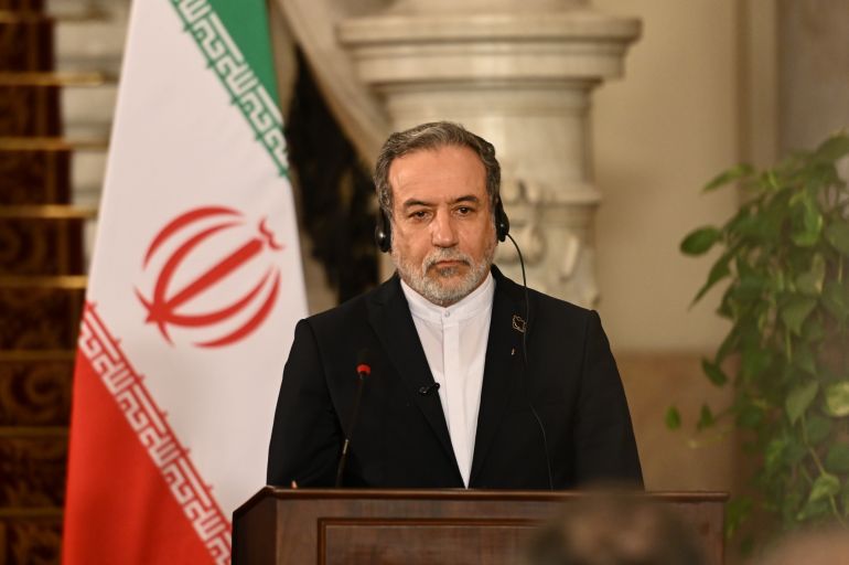 CAIRO, EGYPT - SEPTEMBER 9: Iranian Foreign Minister Abbas Araghchi attends a joint press conference following the signing of an Egypt-backed agreement on practical modalities to resume nuclear inspections on the Iranian nuclear program on September 9, 2025 in Cairo, Egypt. Iran had halted inspections of its nuclear program since Israel and the United States bombed several facilities in June. (Photo by Sayed Hassan/Getty Images)