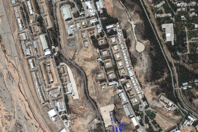 iran20-1749799456 A satellite image shows the Parchin military complex in Iran in this handout image dated April 11, 2025. Maxar Technologies/Handout via REUTERS THIS IMAGE HAS BEEN SUPPLIED BY A THIRD PARTY MANDATORY CREDIT NO RESALES. NO ARCHIVES MUST NOT OBSCURE LOGO