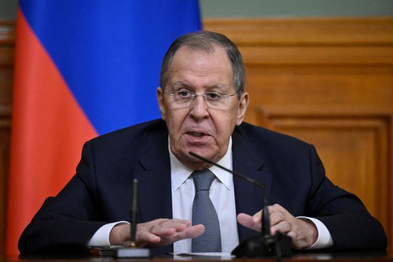 reuters_693ab037-1765453879 Russian Foreign Minister Sergei Lavrov speaks during a joint press conference with Belarusian Foreign Minister Maxim Ryzhenkov following a meeting of the Boards of the Foreign Ministries of Russia and Belarus in Moscow, Russia November 25, 2025. Alexander Nemenov/Pool via REUTERS