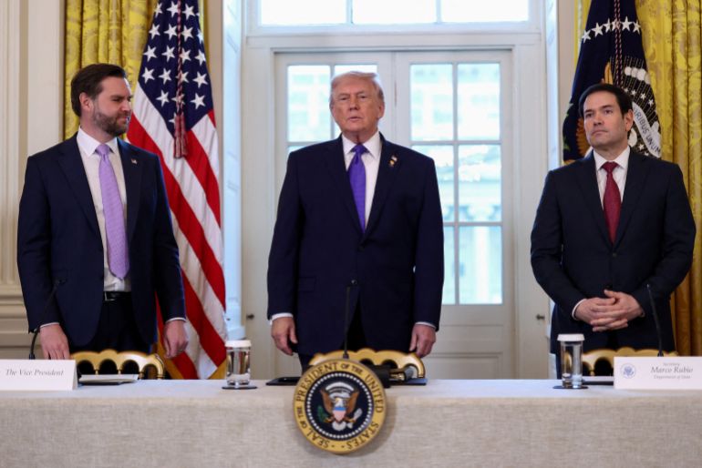 reuters_69619f4f-1768005455-1 U.S. President Donald Trump, Vice President JD Vance and Secretary of State Marco Rubio attend a meeting with oil industry executives, at the White House in Washington, D.C., U.S., January 9, 2026. REUTERS/Kevin Lamarque