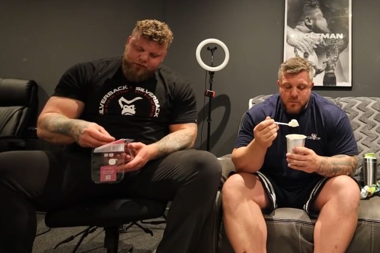 tom stoltman brothers eating من قناتهم على يوتيوب - @StoltmanBrothers