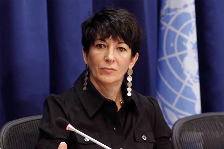 Maxwell is on trial in Manhattan federal court for recruiting and grooming four young girls for Jeffrey Epstein to abuse between 1994 and 2004 [File: Rick Bajornas via AP Photo]