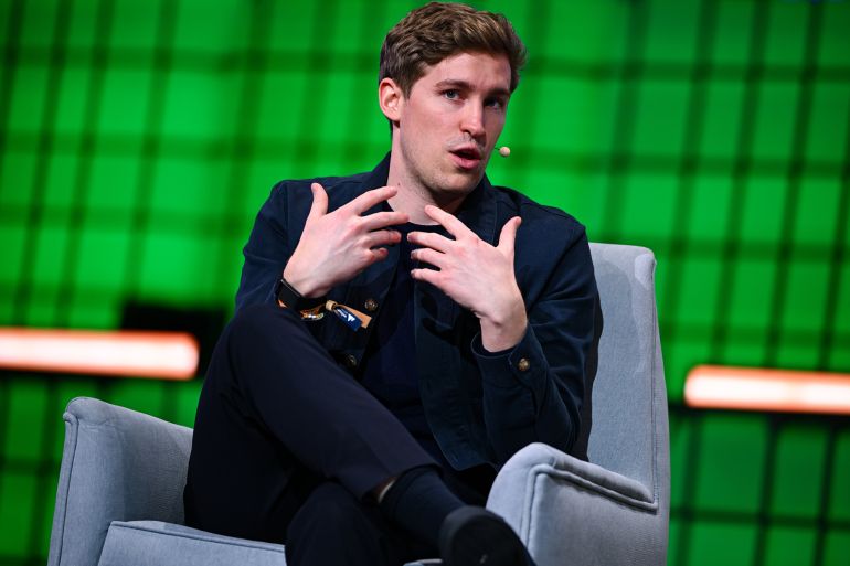 Doha , Qatar - 3 February 2026; Mati Staniszewski, Co-Founder, Elevenlabs, on Centre stage during day two of Web Summit Qatar 2026 at the Doha Exhibition and Convention Center in Doha, Qatar. (Photo By Shauna Clinton/Sportsfile for Web Summit Qatar via Getty Images)
