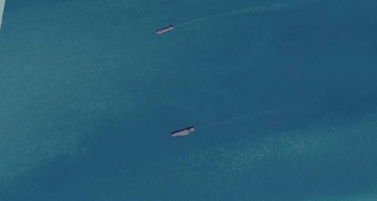 999eee57-1770015833-e1770016082722 ظهور آخر لحاملة المسيرات الإيرانية في موقعها قرب مضيق هرمز. 30 يناير/كانون الثاني 2026 (المصدر: بلانيت لابس)