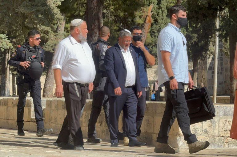 اقتحام بن غفير للمسجد الأقصى، المصدر: القسطل الإخباري على X