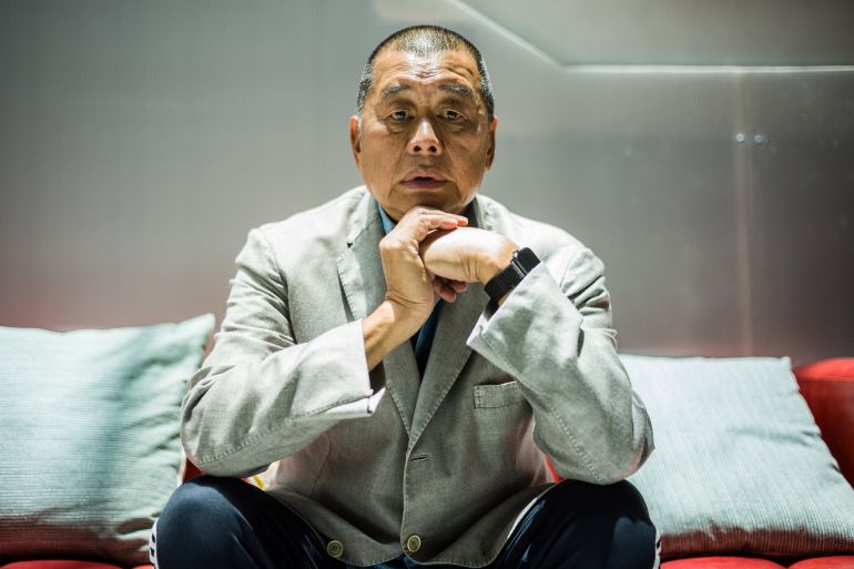 afp_698974fdab38-1770616061 (FILES) In this picture taken on June 16, 2020, millionaire media tycoon Jimmy Lai, 72, poses during an interview with AFP at the Next Digital offices in Hong Kong.