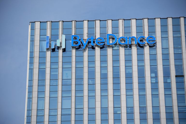 The ByteDance logo is seen at one of the company's office buildings in Shanghai, China July 4, 2023. REUTERS/Aly Song