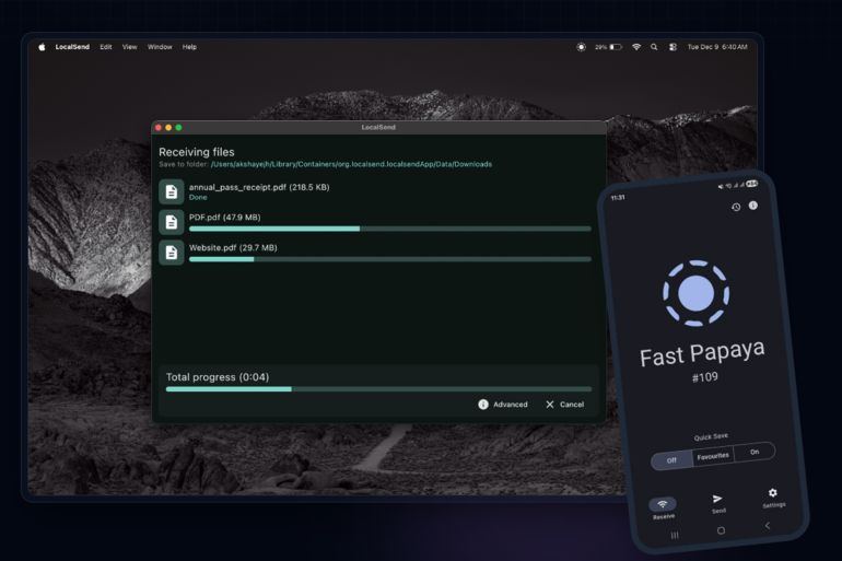 **داخلية** LocalSend @localsend.org