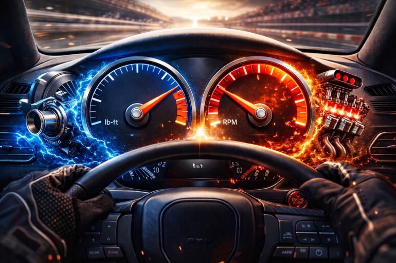 القوة الحصانية العالية تساعد السيارة على الوصول إلى سرعات عالية والاستمرار في التسارع