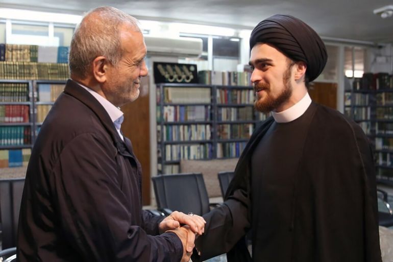 iraan-1770742636 أحمد الخميني ومسعود بزشكيان المصدر: حساب أحمد الخميني على إنستغرام