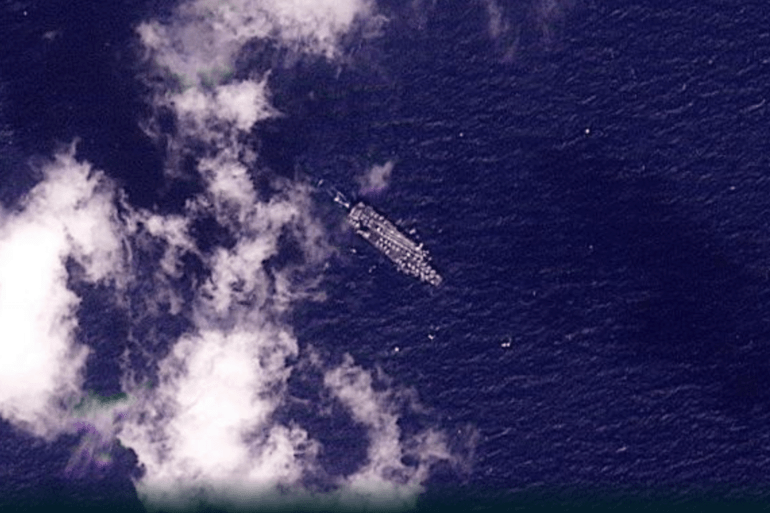 pic-9988741-1771871474 صور فضائية تتبعت حاملة الطائرات خلال رحلتها في المتوسط (بلانت لابس)