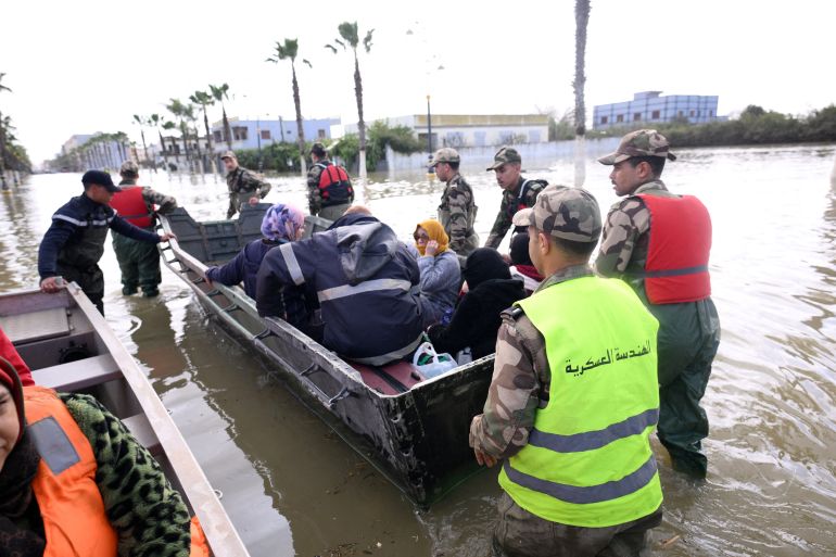 FILE PHOTO: Royal Armed Forces and civil authorities work together to address flooding risks amid rising waters in the Loukkos River, in Ksar El Kebir, Morocco February 2, 2026. Moroccan authorities/Handout via REUTERS THIS IMAGE HAS BEEN SUPPLIED BY A THIRD PARTY/File Photo