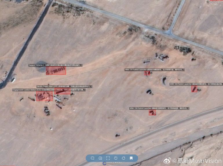 صور أقمار صناعية لانتشار طائرات أمريكية في قاعدة جنوبي إسرائيل المصدر: ميز آر فيجن