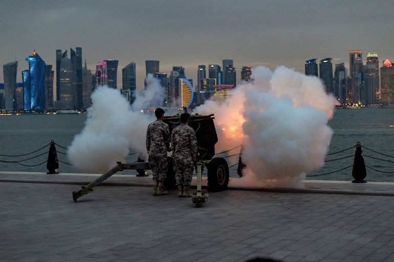shutterstock_2443620271-1771773105 Doha, Qatar Mina Port Cannon firing, cannon shooting also known as Midfaa Iftar; Shutterstock ID 2443620271; purchase_order: aj; job: ; client: ; other: