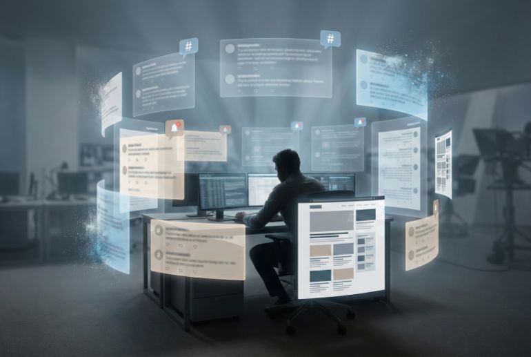 تصميم خاص - الصحافة التي نريد: أي إعلام يصنع الوعي في زمن الضجيج؟ الجزيرة - مولدة بالذكاء الاصطناعي