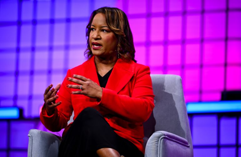 Doha , Qatar - 4 February 2026; Justina Nixon-Saintil, Chief Impact Officer, IBM, on Centre stage during day three of Web Summit Qatar 2026 at the Doha Exhibition and Convention Center in Doha, Qatar. (Photo By Shauna Clinton/Sportsfile for Web Summit Qatar via Getty Images)