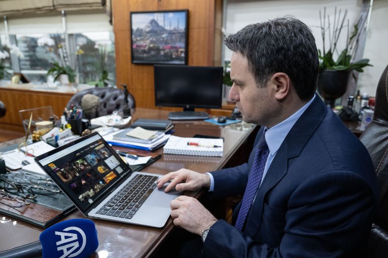 y7ikj-1770877851 ISTANBUL, TURKIYE - (ARCHIVE): A file photo dated January 12, 2026 shows Akin Gurlek, Istanbul Chief Public Prosecutor participating in “Images of the Year” poll in Istanbul, Turkiye. Gurlek was appointed to Turkish Minister of Justice replacing Yilmaz Tunc on Feb. 11, 2026.