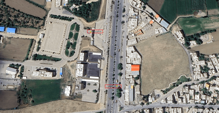 2-1773660617 ***داخلية**تحديد جغرافي لموقع وقوع غارات على إيران (غوغل إيرث)