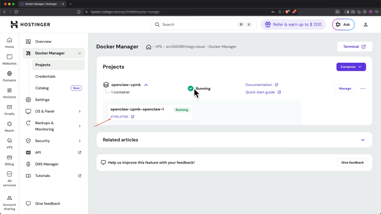 2-1774268734 لطقة شاشة لخطوات تثبيت "أوبن كلو" بشكل سهل في "هوستنغر"