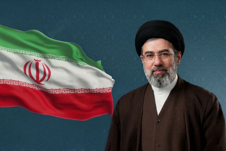 صورة بثها التلفزيون الإيراني ل مجتبى خامنئي