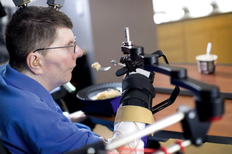 Brain control interface technology can allow people with neurodegenerative disorders to have reliable control over their environment - Photo credit: Case Western Reserve University