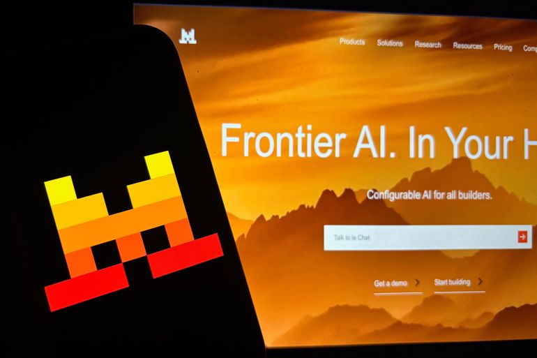 Toronto, Canada - June 11 2025 Mistral AI SAS is a French artificial intelligence startup, headquartered in Paris. Founded in 2023, it specializes in open-weight large language models.