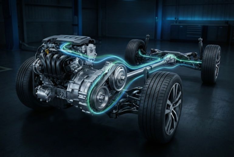 تصميم خاص بموضوع cvt transmission - المصدر: الجزيرة - مولدة بالذكاء الاصطناعي