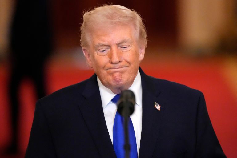 ap_699d7333df041-1771926323-1 President Donald Trump speaks during an event to proclaim "Angel Family Day" in the East Room of the White House, Monday, Feb. 23, 2026, in Washington. (AP Photo/Alex Brandon)
