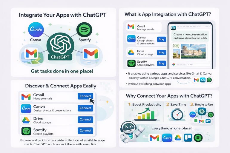 يعتمد نجاح هذا الربط على التكامل الذكي بين قواعد البيانات الضخمة واحتياجات المستخدم الفردية. (الصورة معمولة من خلال شات جي بي تي )