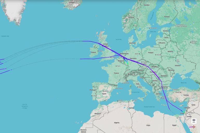**داخلية** بيانات ملاحية.. استمرار حركة الإسناد الجوية الأمريكية بالتزامن مع الحرب الإيرانية @فلايت رادار24