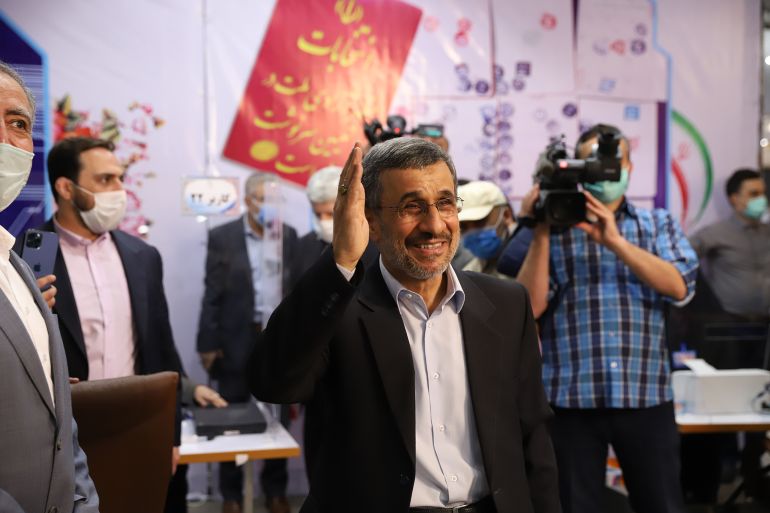 d9826d8bad981d8a7d8a8d984-1772643497 TEHRAN, IRAN - MAY 12: Iran's former president Mahmoud Ahmadinejad registers his candidacy for Iran's presidential elections at the Interior Ministry on May 12, 2021 in Tehran, Iran. (Photo by Majid Saeedi/Getty Images)
