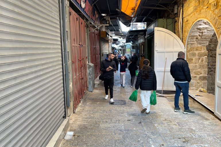 القدس خلال لما يفترض أن يكون عليه الحال في رمضان، شوارع البلدة القديمة فارغة