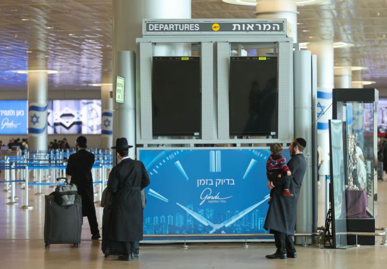 d9a8d9a7d9a8d9a7d9a8d9a6d9a42-1774432780 TEL AVIV, ISRAEL - MARCH 22: Passenger movement is seen at Ben Gurion Airport after Israel decided to limit the number of passengers on outgoing flights following damage to three private aircraft during an Iranian missile retaliation last week in Tel Aviv, Israel on March 22, 2026. The restrictions were introduced as authorities reassessed security conditions at the airport. (Photo by Nir Keidar/Anadolu via Getty Images)