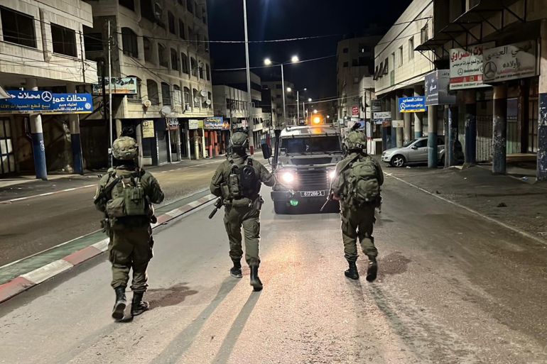 فلسطين- الضفة الغربية - من اقتحامات قوات الاحتلال للمدن الفلسطينية- مجاهد طبنجة - خاص الجزيرة نت