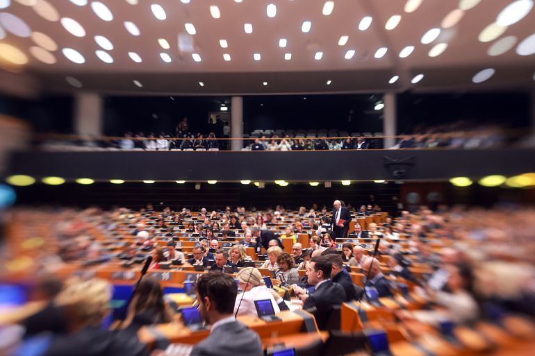 epa12848745 Members of the European Parliament attend a plenary session at the European Parliament in Brussels, Belgium, 25 March 2026. EU lawmakers will debate energy concerns sparked by Middle East conflict and Strait of Hormuz shipping delays, focusing on strengthening EU energy security while ensuring market stability and affordability. EPA/OLIVIER HOSLET