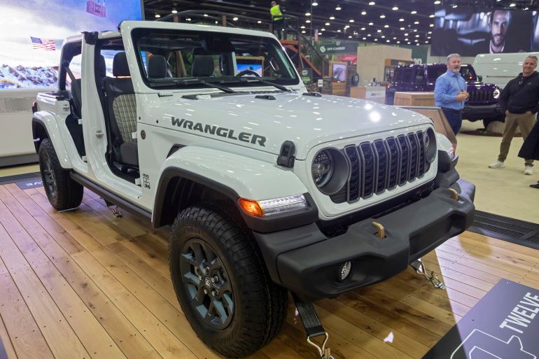 Detroit, Michigan, USA, 14 January 2026, The 2026 Jeep Wrangler, 85th anniversary edition, on display at the Detroit Auto Show. (Photo by: Jim West/UCG/Universal Images Group via Getty Images)