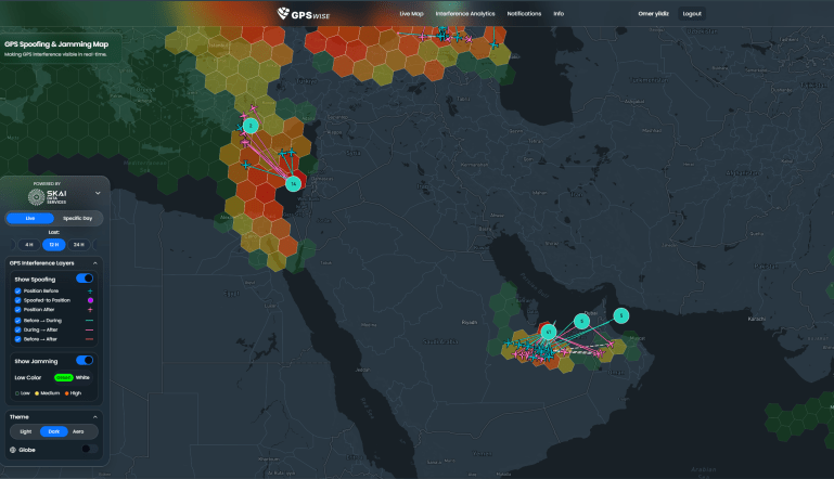 gps-jamming-01-03-2026-1772489632 خرائط الملاحة تكشف اتساع التشويش على طائرات فوق الخليج وإسرائيل GPS Jamming